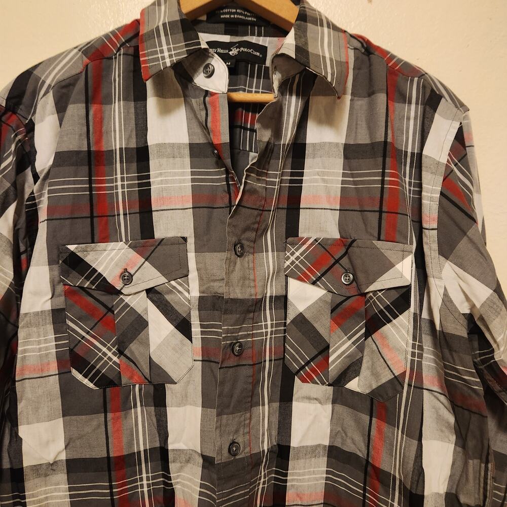 Men's Beverly Hills Polo Club Button Down Size Medium - Picture 3 of 4